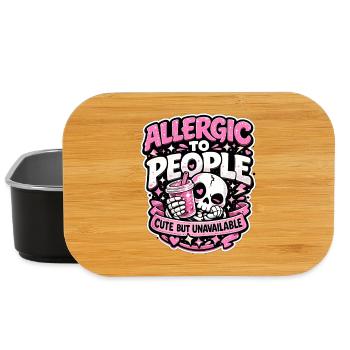 Déclaration douce gotique allergique aux gens - Boîte à goûter - noir - Devant