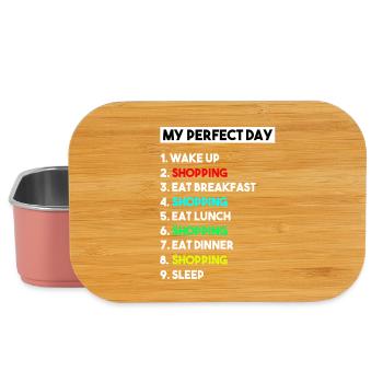 My Perfect Day Shopping Funny Shopaholics - Lunch Box - light pink - Front
