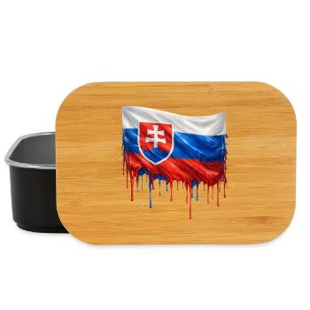 Flagge Slowakei Farbklecks - Lunch Box - Schwarz - Vorne
