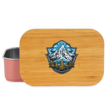 Alpen Gipfelsee Landschaftsabzeichen - Lunch Box - Hellrosa - Vorne