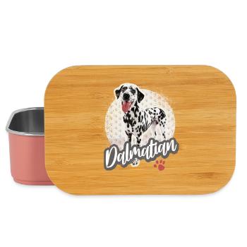 Dalmatiner Vintage Portrait Hunde Design - Lunch Box - Hellrosa - Vorne