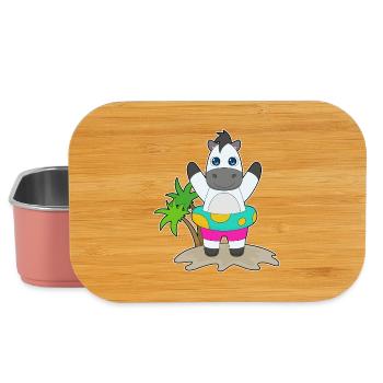 Pferd Schwimmen Schwimmring Sommer - Lunch Box - Hellrosa - Vorne