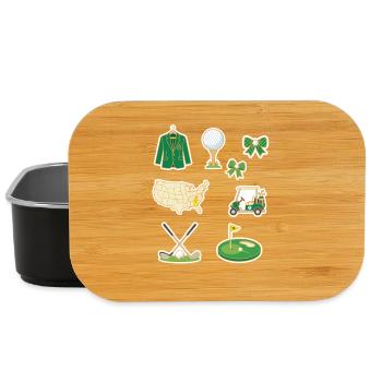 Golf-Universum Sticker-Set - Lunch Box - Schwarz - Vorne