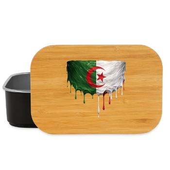Algerian Flag Drop Art - Lunch Box - black - Front