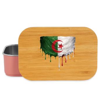 Algerischer Flagge Tropfenkunst - Lunch Box - Hellrosa - Vorne