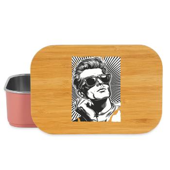 Retro Hero in Sunglasses - Lunch Box - light pink - Front