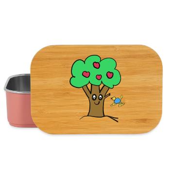 Apple Tree Tree Nature Bird - Lunch Box - light pink - Front
