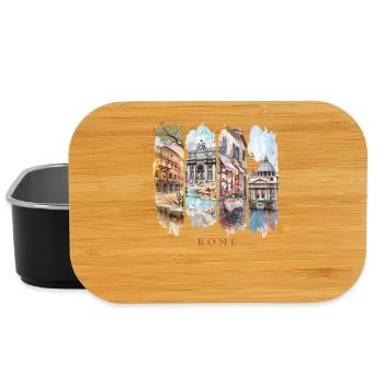 Voyage de vacances à Rome – Italie ville et motif culturel - Boîte à goûter - noir - Devant