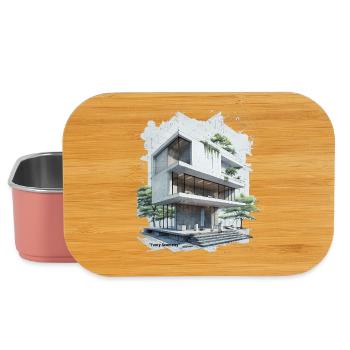 Fancy Geometry Modern House - Lunch Box - Hellrosa - Vorne