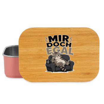 Mir doch egal Katze entspannt - Lunch Box - Hellrosa - Vorne