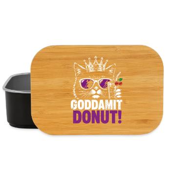 King's hangover with donut & soda - Lunch Box - black - Front