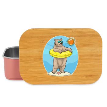 Bär Strand Schwimmring Sommer - Lunch Box - Hellrosa - Vorne