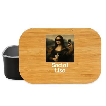 Lisa Leonardo Da Vinci Influenceuse Mona L - Boîte à goûter - noir - Devant