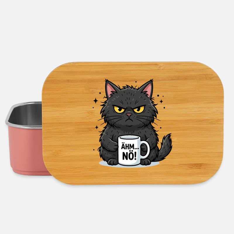 Ähm... Nö!  Cat German Saying Pet Lover - Lunch Box - light pink