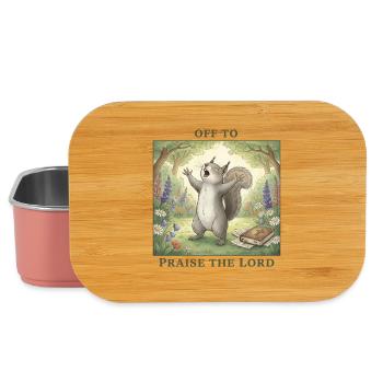 Auf, Um Den Herrn Zu Preisen Christ Eichhörnchen - Lunch Box - Hellrosa - Vorne