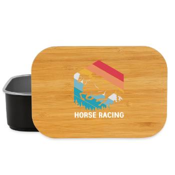 Courses de chevaux - Boîte à goûter - noir - Devant