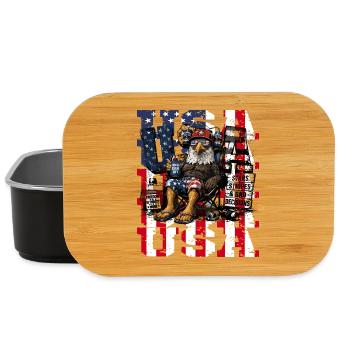  USA Merica Chug Life Stars Stripes And Bad - Lunch Box - Schwarz - Vorne