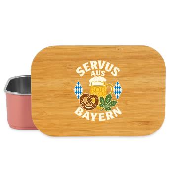 Servus aus Bayern Bierbrezel - Lunch Box - Hellrosa - Vorne