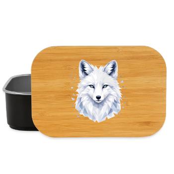 Arktischer Fuchs Polygon Design - Lunch Box - Schwarz - Vorne