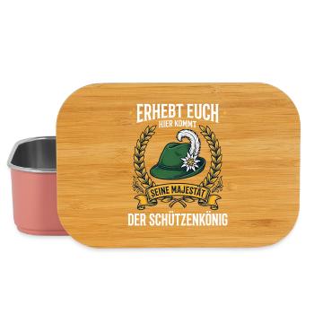 Grüner Hut König Schützenkoenig - Lunch Box - Hellrosa - Vorne