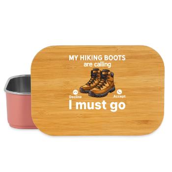 Mes bottes de randonnée m’appellent, je dois y aller - Boîte à goûter - rose clair - Devant