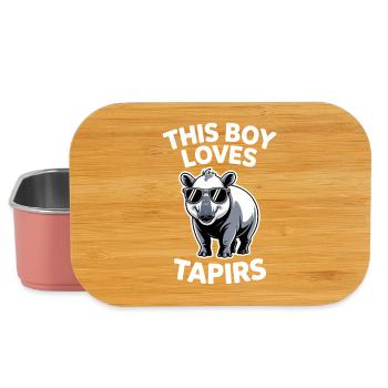 Dictons de tapir Tapir Drôle de cadeau de tapir - Boîte à goûter - rose clair - Devant