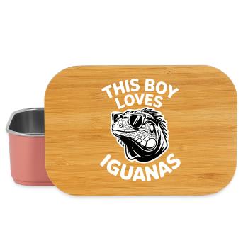 Dictons des iguanes, drôles d’iguanes, cadeau des iguanes. - Boîte à goûter - rose clair - Devant