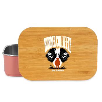 Border Collie Gifts, Border Collie Eye On Sheep - Lunch Box - light pink - Front
