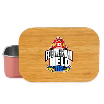 Feuerwehrmann Held 112, Firefighter Hero Gift - Lunch Box - light pink - Front