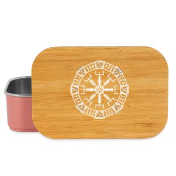 Vegvisir Viking Compass Runes Circle Norse - Lunch Box - light pink - Front