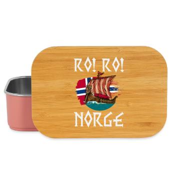 Norway Norge Fjords Scandinavian Ro Viking ship - Lunch Box - Hellrosa - Vorne