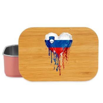Heart of the Slovenian flag - Lunch Box - light pink - Front