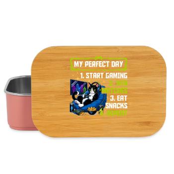 Gamer Gaming Cat Video Game - Lunch Box - Hellrosa - Vorne