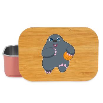 Maulwurf Basketballspieler Basketball - Lunch Box - Hellrosa - Vorne