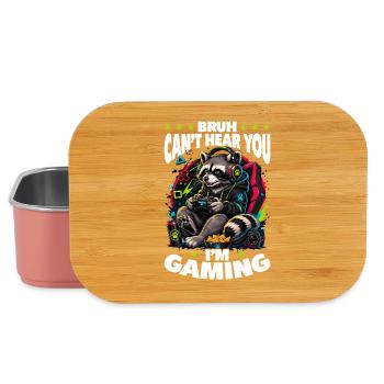 Jeu vidéo Gamer Gaming Raccoon - Boîte à goûter - rose clair - Devant