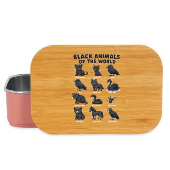 Black animals of the - Lunch Box - light pink - Front