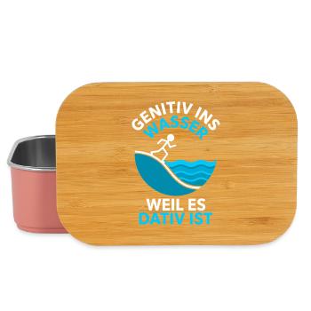 Genitive into the water because it's dative grammar - Lunch Box - light pink - Front