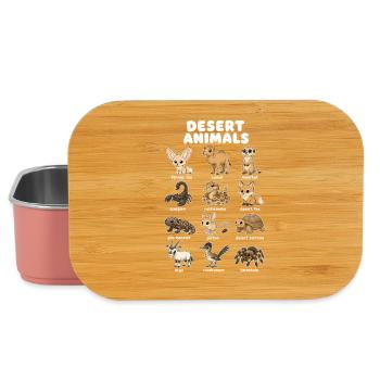 Desert Animal Diagram Cute - Lunch Box - light pink - Front