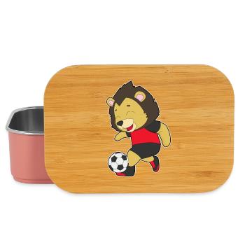 Löwe Fußballspieler Fußball - Lunch Box - Hellrosa - Vorne