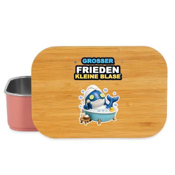 Wal Wellness Großer Frieden Kleine Blase Humor - Lunch Box - Hellrosa - Vorne