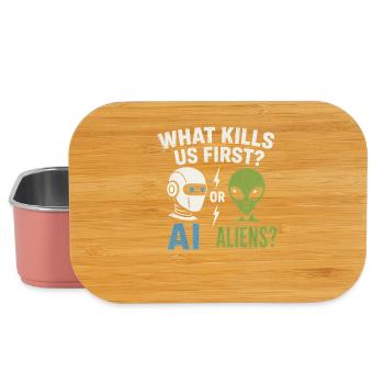 KI oder Aliens – Was erwischt uns zuerst? - Lunch Box - Hellrosa - Vorne