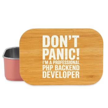 Don't Panic I'm A Professional PHP Backend - Lunch Box - light pink - Front