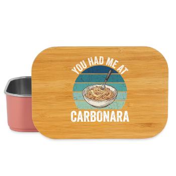 You had me at Carbonara. - Lunch Box - light pink - Front