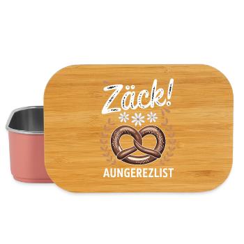 Zäck! Brezel mit Blumen im rustikalen Retro-Look - Lunch Box - Hellrosa - Vorne