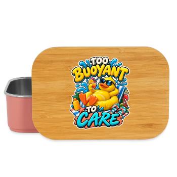 Too Buoyant To Care Entspannte Ente Pool Comic - Lunch Box - Hellrosa - Vorne