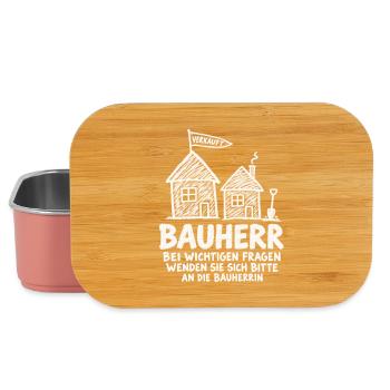Bauherr: Fragen an die Bauherrin - Bauherr - Lunch Box - Hellrosa - Vorne