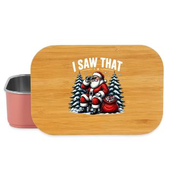 Ich habe diesen Weihnachtsmann "Frohe Weihnachten" lustig gesehen - Lunch Box - Hellrosa - Vorne