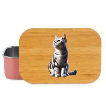 Silberner Katzenblick Katze - Lunch Box - Hellrosa - Vorne