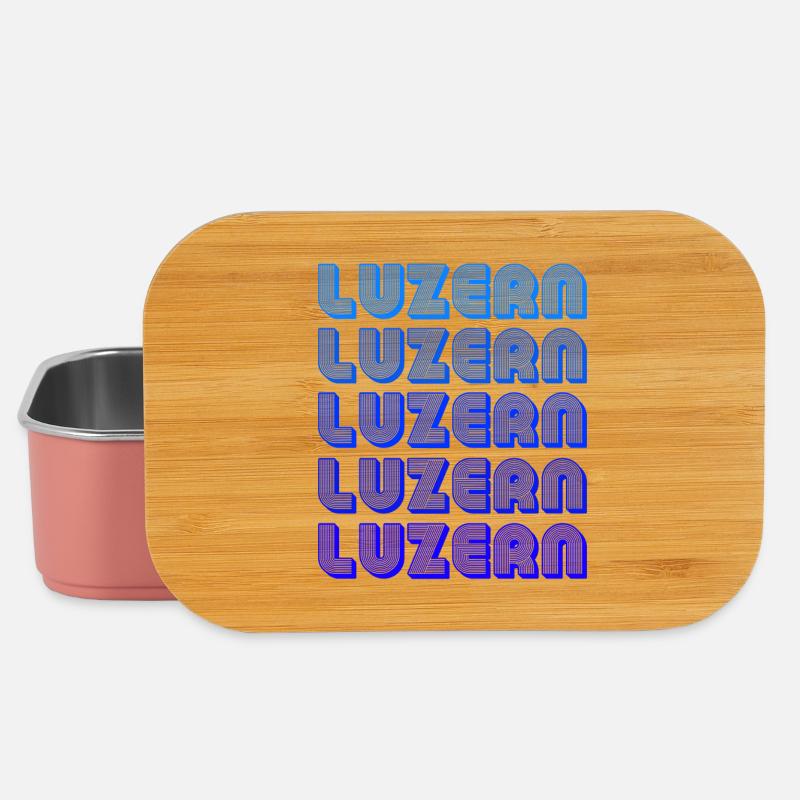 Luzern Gradient Schriftzug - Lunch Box - Hellrosa