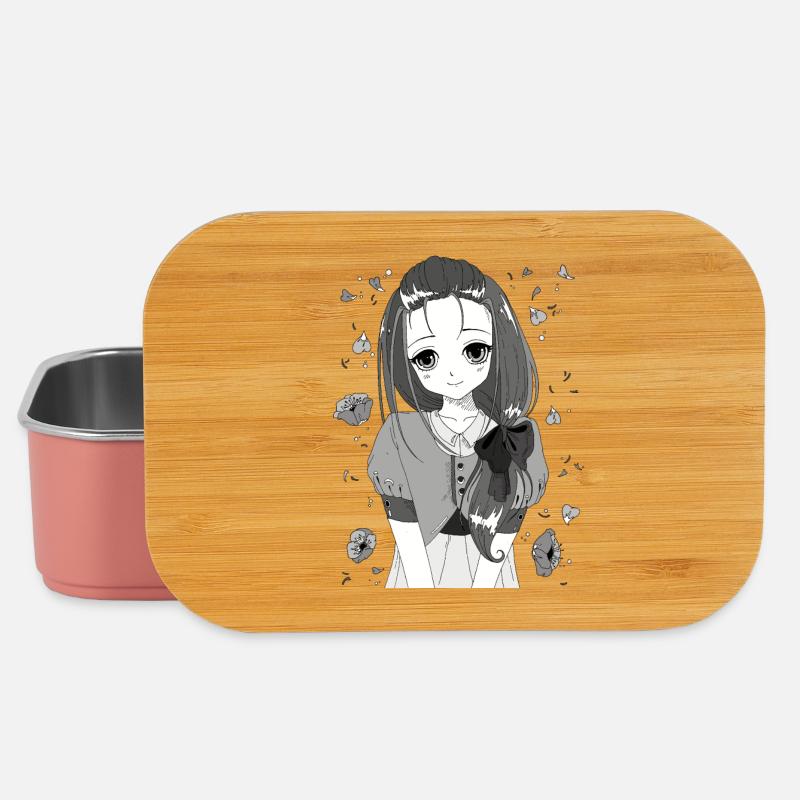 manga - Boîte à goûter - rose clair